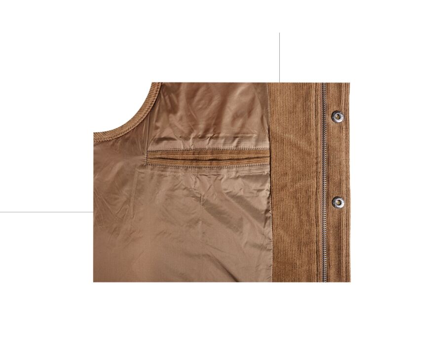 Chaqueta sin mangas de pana para hombre - Caqui - HILMAR