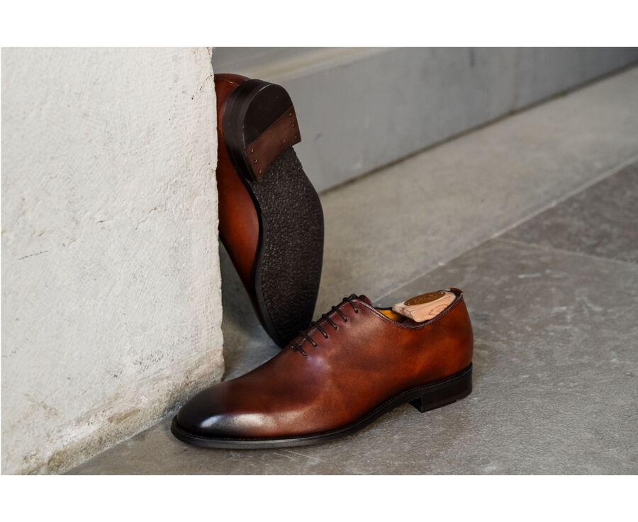 Zapatos oxford para hombre Coñac patinado - STANFORD GOMME