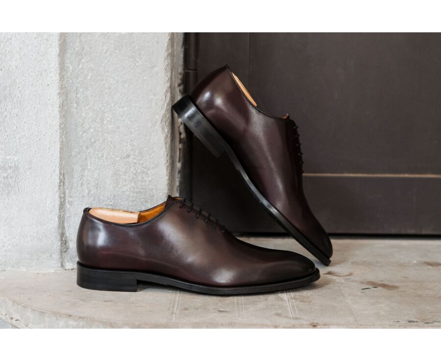 Zapatos oxford para hombre - Burdeos patinado - STANFORD GOMME