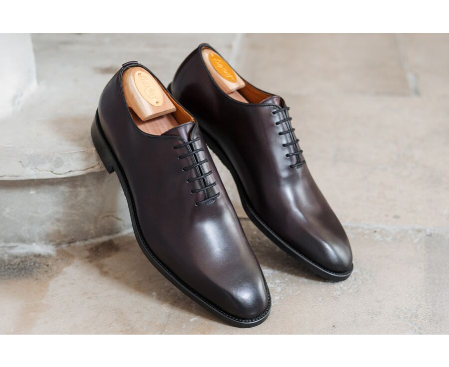 Zapatos oxford para hombre - Burdeos patinado - STANFORD GOMME