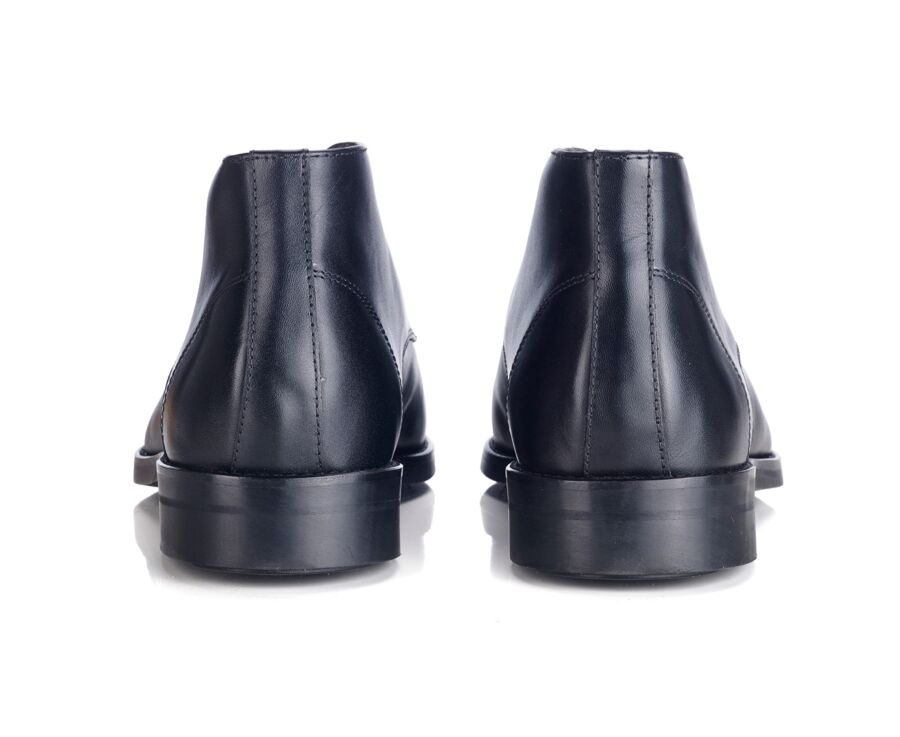 Botas bajas de piel negra patinada para hombre. - WATFORD II GOMME CITY