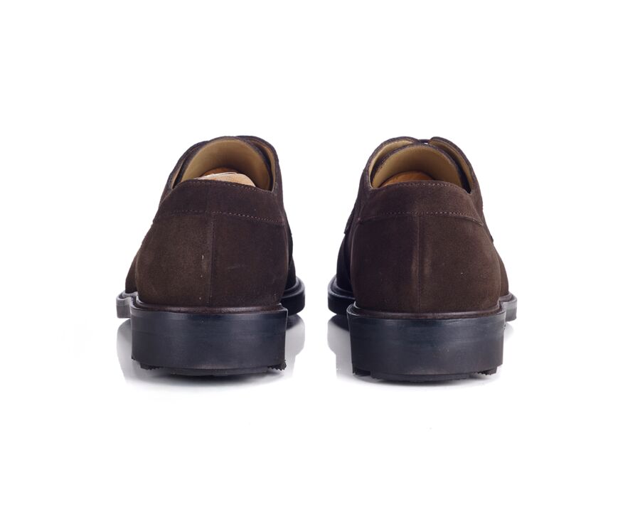 Zapatos derby en Ante Pardo para hombre con suela de goma - HUDSON II GOMME COUNTRY