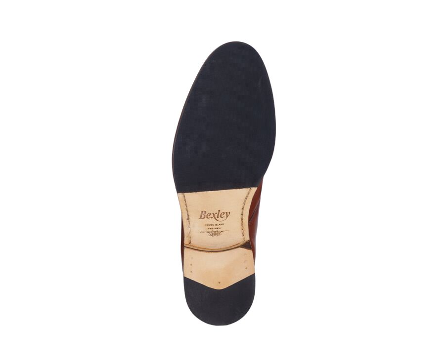 Botas bajas de piel Coñac patinado para hombre - DOVAM PATIN