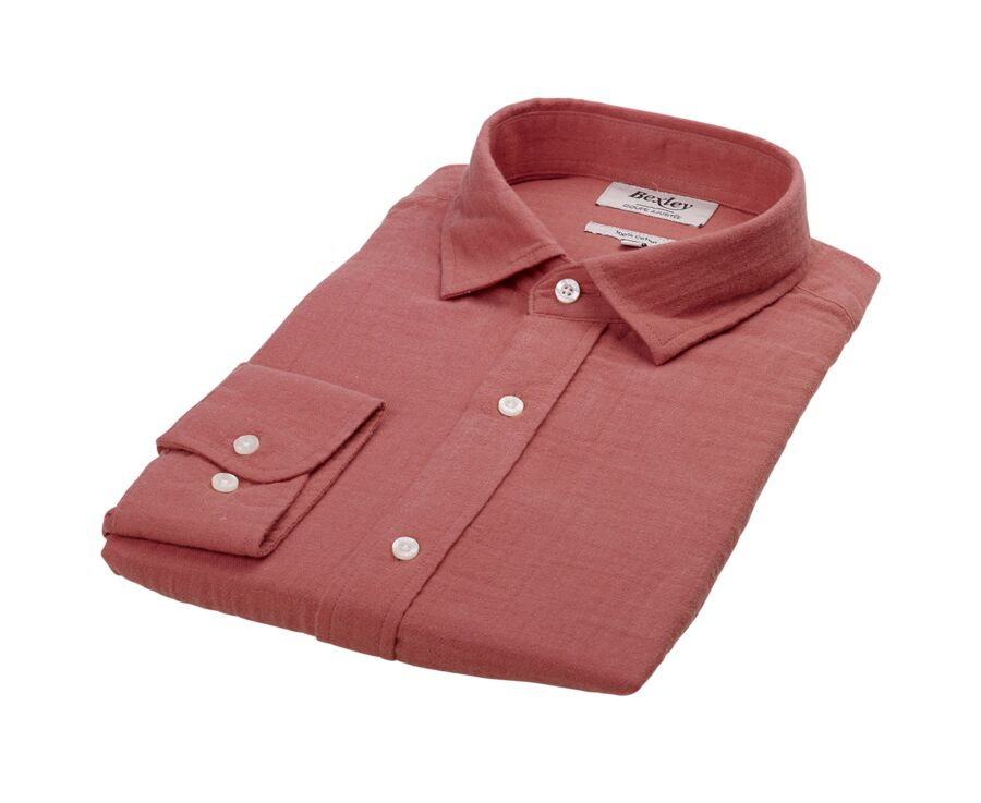 Camisa de  tejido Gasa Coral - Cuello Francés - SYLVIEN