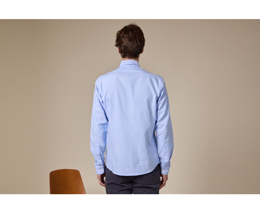 Camisa Oxford Celeste de hombre - Cuello americano - BRADFORD II