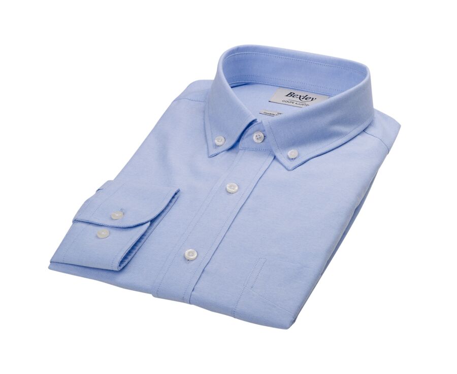 Camisa Oxford Celeste de hombre - Cuello americano - BRADFORD II