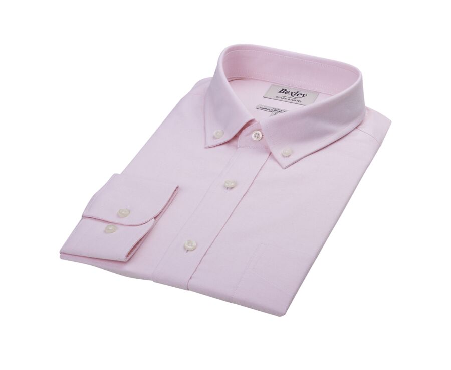Camisa Oxford Rosa Palido de hombre - Cuello americano - BRADFORD II