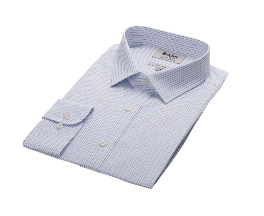 Camisa de algodón rayas Azul marino, blanco y azul - CLAIREMONT