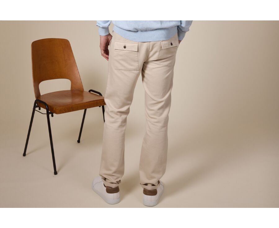 Pantalón chino hombre Beis cuerda - KELVIN