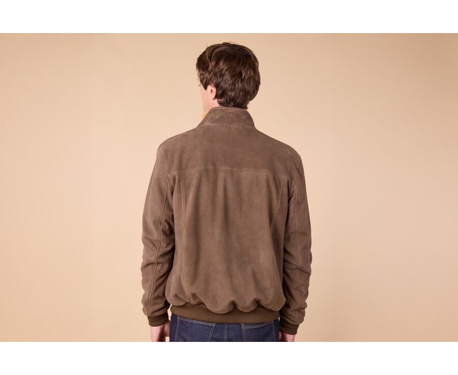 Chaqueta de terciopelo Cacao - 100 % cuero - SEAVER