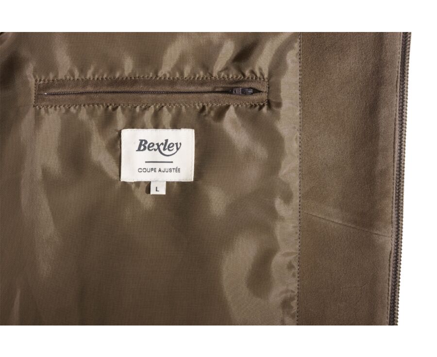 Chaqueta de terciopelo Cacao - 100 % cuero - SEAVER