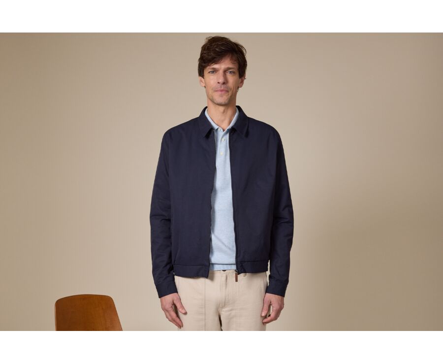 Chaqueta impermeable para hombre azul marino - ORLAND