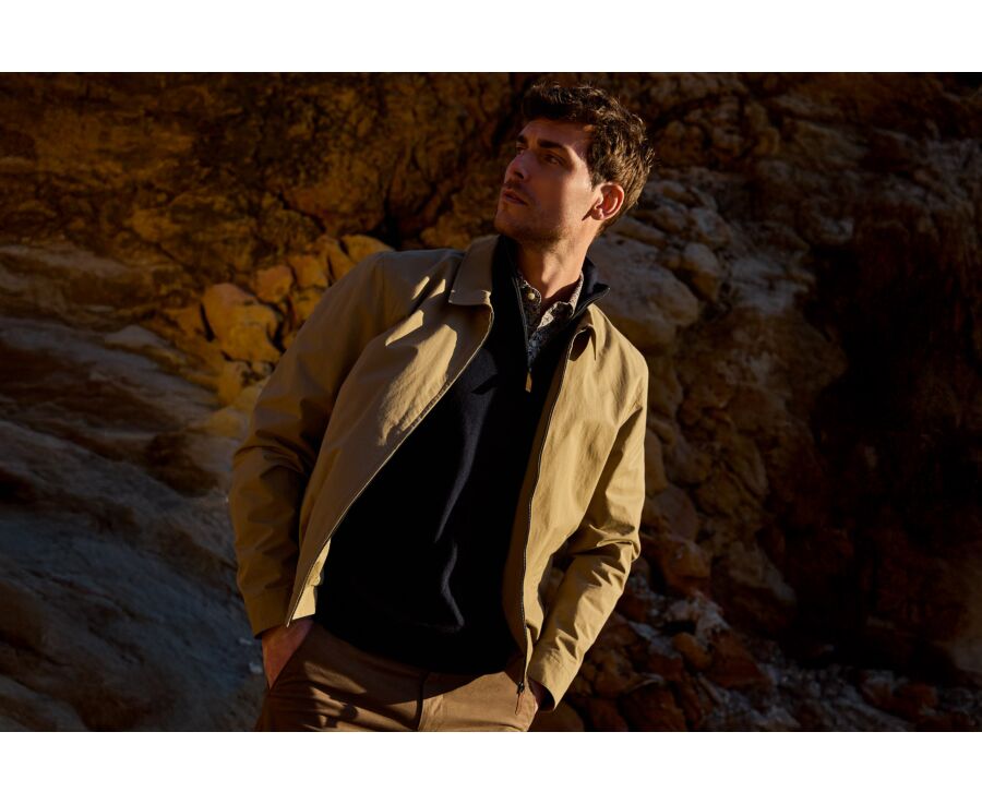 Chaqueta impermeable para hombre Beige oscuro - ORLAND