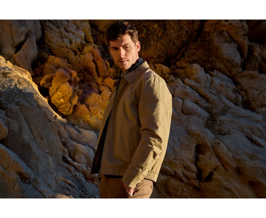 Chaqueta impermeable para hombre Beige oscuro - ORLAND