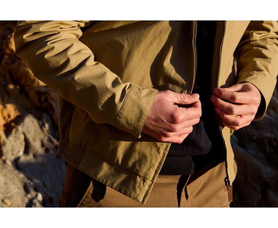 Chaqueta impermeable para hombre Beige oscuro - ORLAND