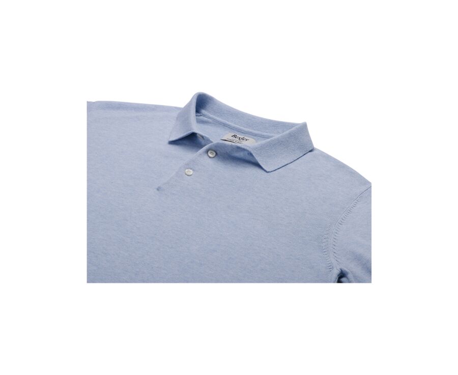 Jersey para hombre Celeste moteado - Cuello Polo - BRAIDEN ML