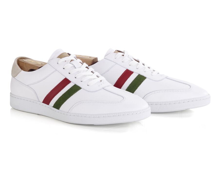 Zapatillas de Hombre en Blanco Verde y Rojo - VERONA