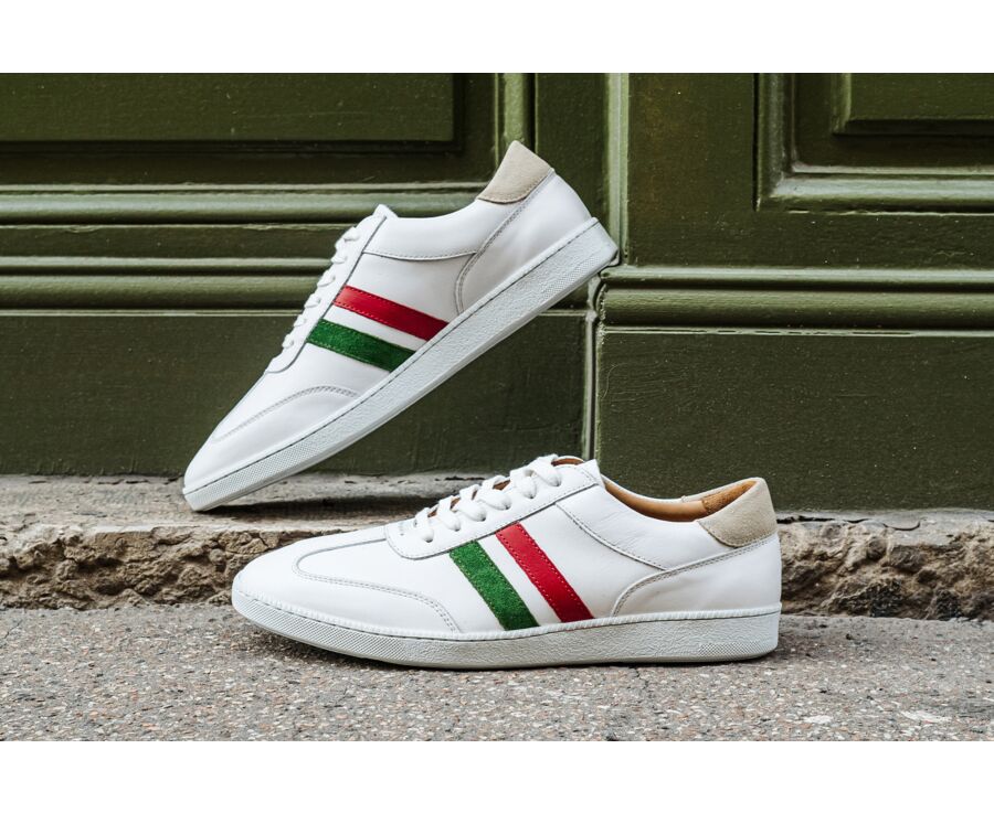 Zapatillas de Hombre en Blanco Verde y Rojo - VERONA