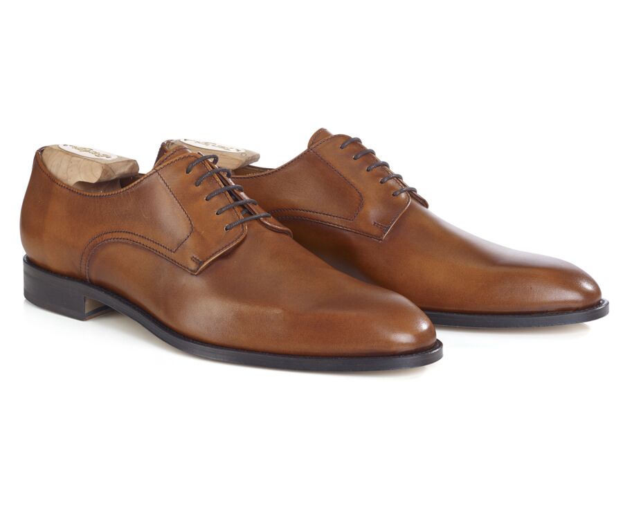 Zapatos derby Dorado patinado con suela de cuero - MIDFORD