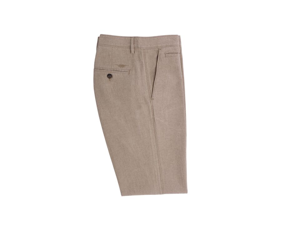 Pantalón chino de hombre – Beige jaspeado - NEIL