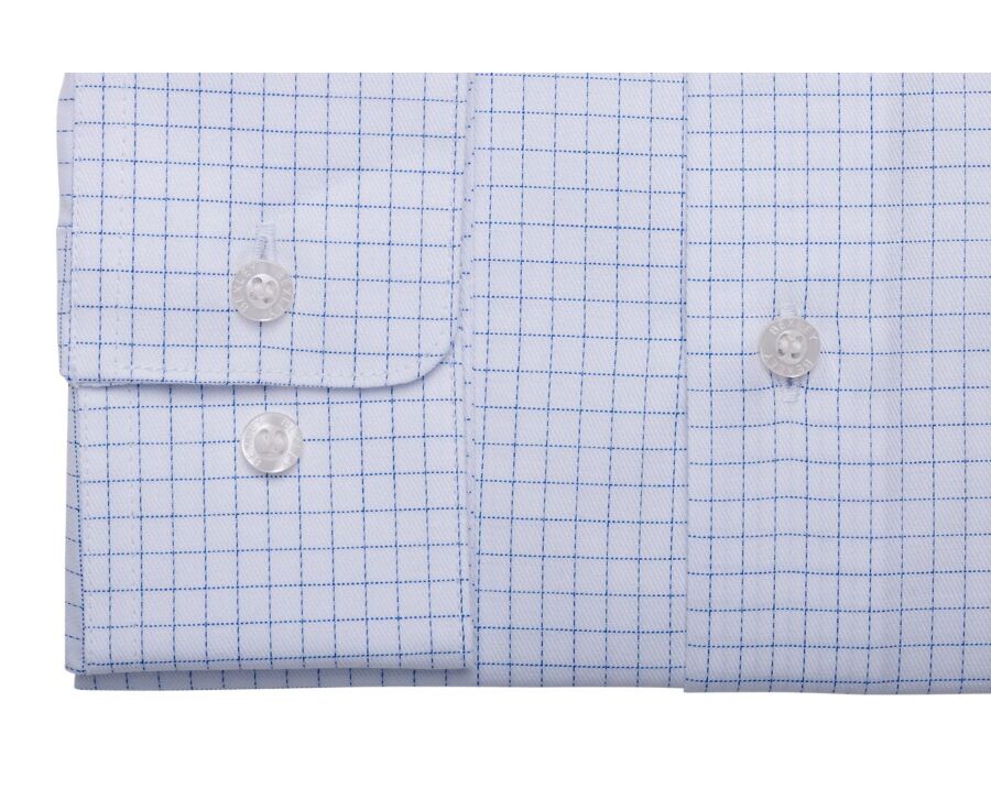 Camisa de Sarga para hombre - Cuadros Azules y Blancos - DORIMOND CLASSIC