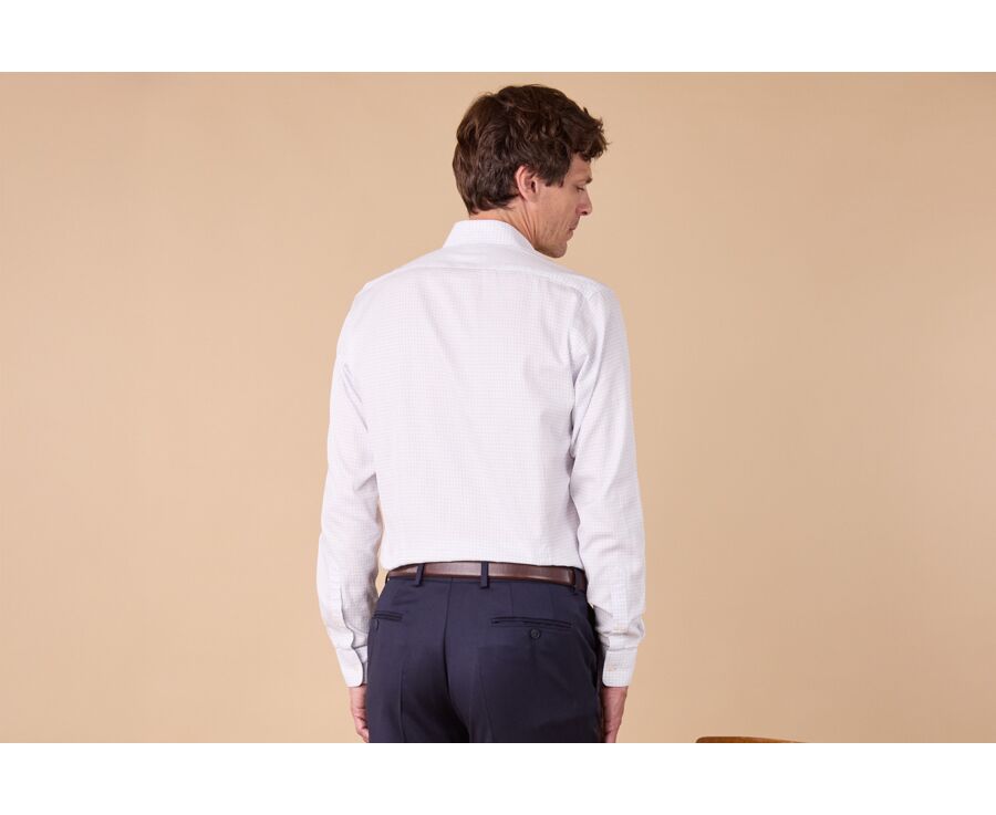 Camisa de Sarga para hombre - Cuadros Azules y Blancos - DORIMOND CLASSIC