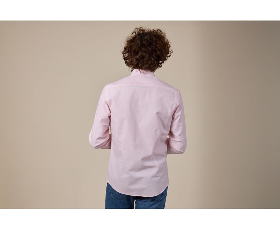 Camisa Oxford para hombre - Rosa, Cuello americano - BRADFORD III