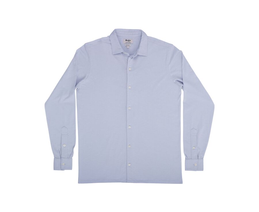 Camisa de hombre jersey 100% algodón - Celeste - AIGNAN