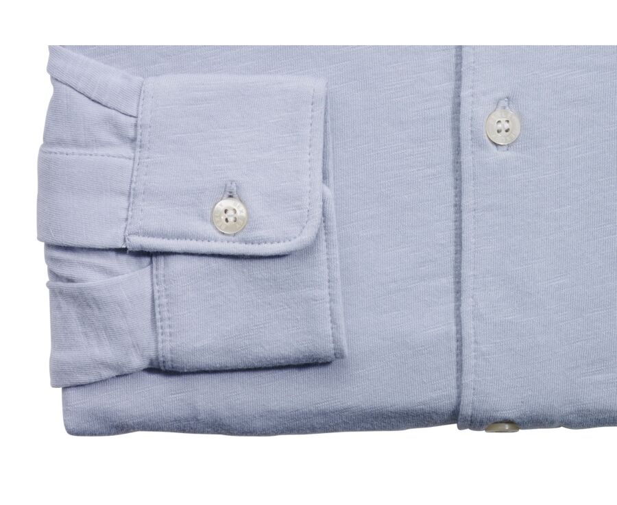 Camisa de hombre jersey 100% algodón - Celeste - AIGNAN