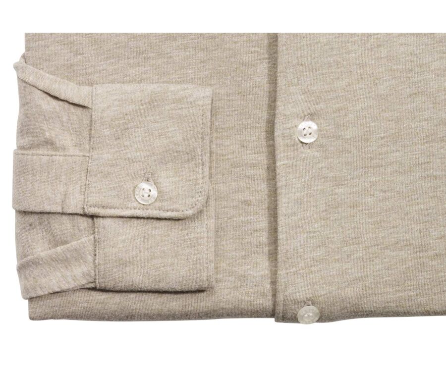 Camisa de hombre jersey 100% algodón - Topo Claro Moteado - AIGNAN