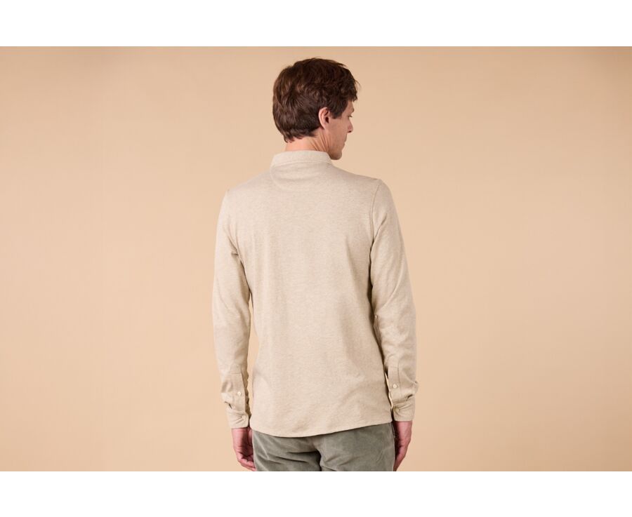 Camisa de hombre jersey 100% algodón - Topo Claro Moteado - AIGNAN