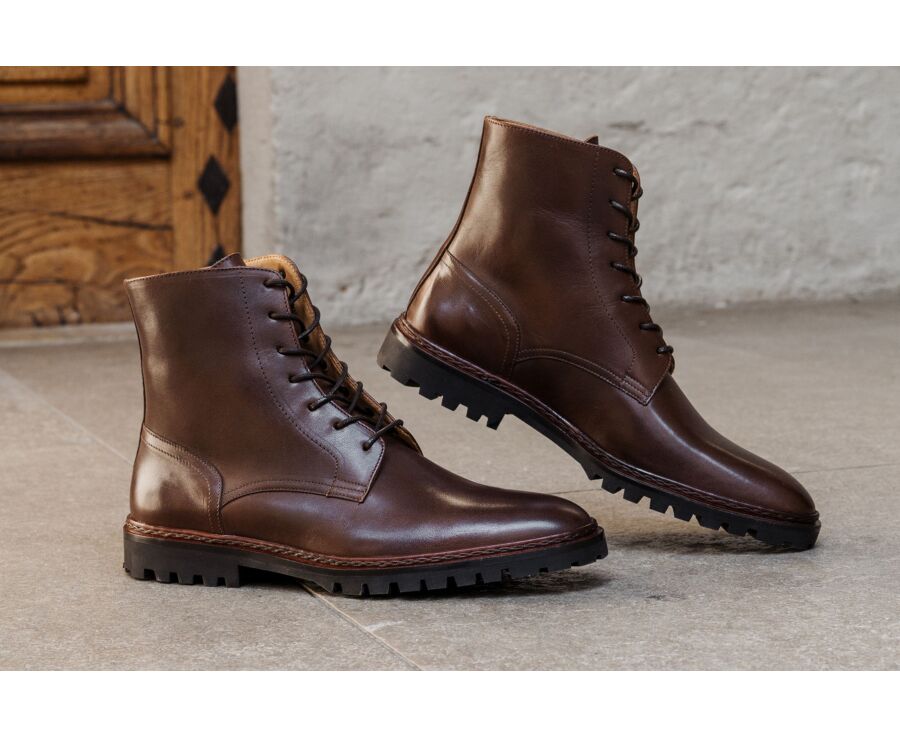 Botines de hombre – Chocolate patinado - FYFIELD GOMME