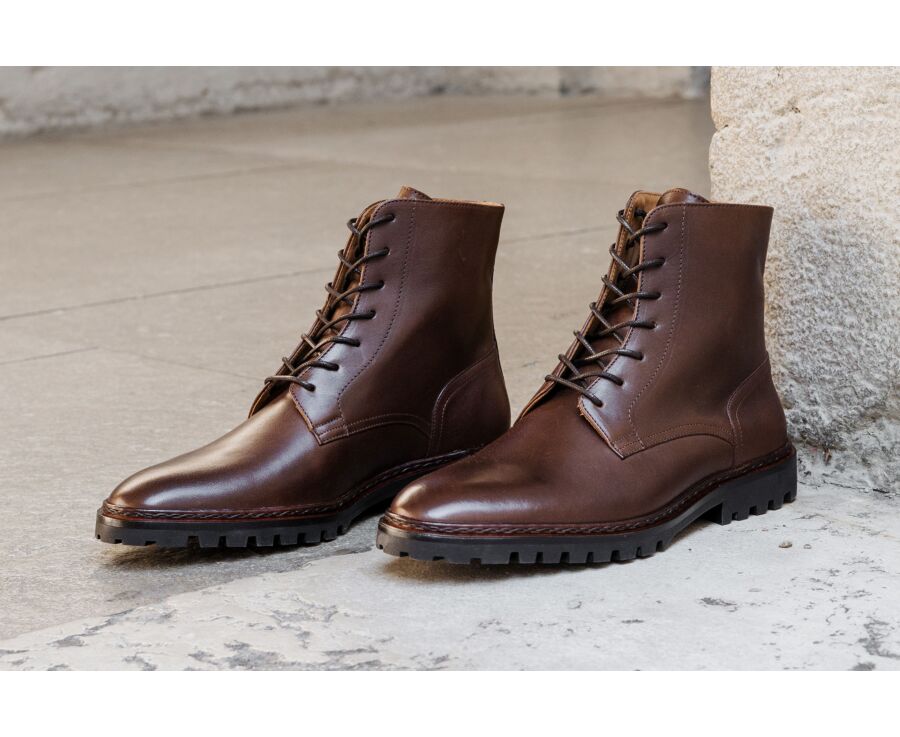 Botines de hombre – Chocolate patinado - FYFIELD GOMME