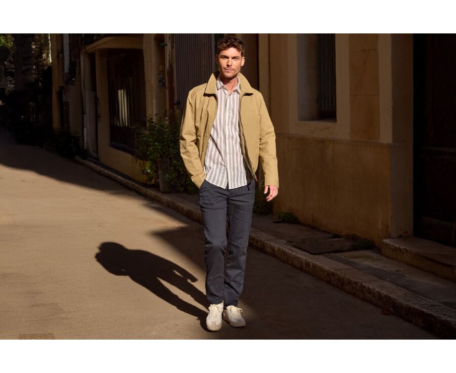 Pantalón chino hombre Chevron azul marino oscuro - KERYLL