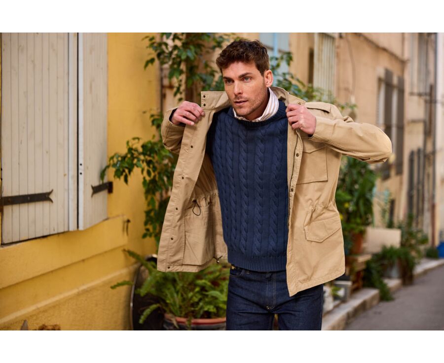 Chaqueta de Combate Beige - Acabado Lavado - RUFINIEN II