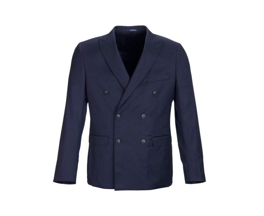 Chaqueta de Traje Cruzada - Azul Marino - LAZARE