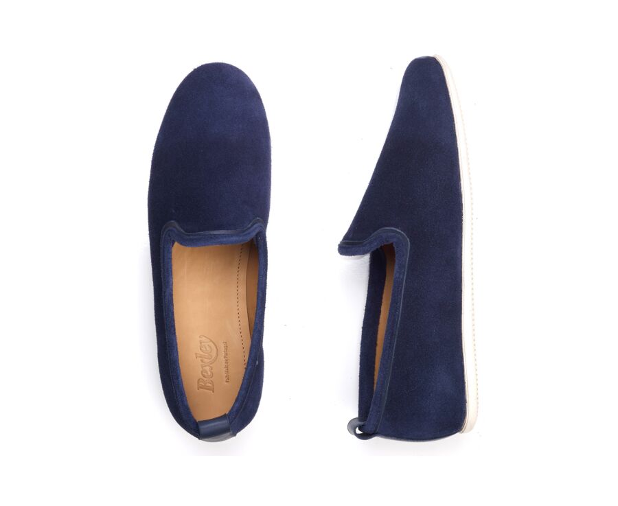 Slipper de ante azul marino - BAMBRA