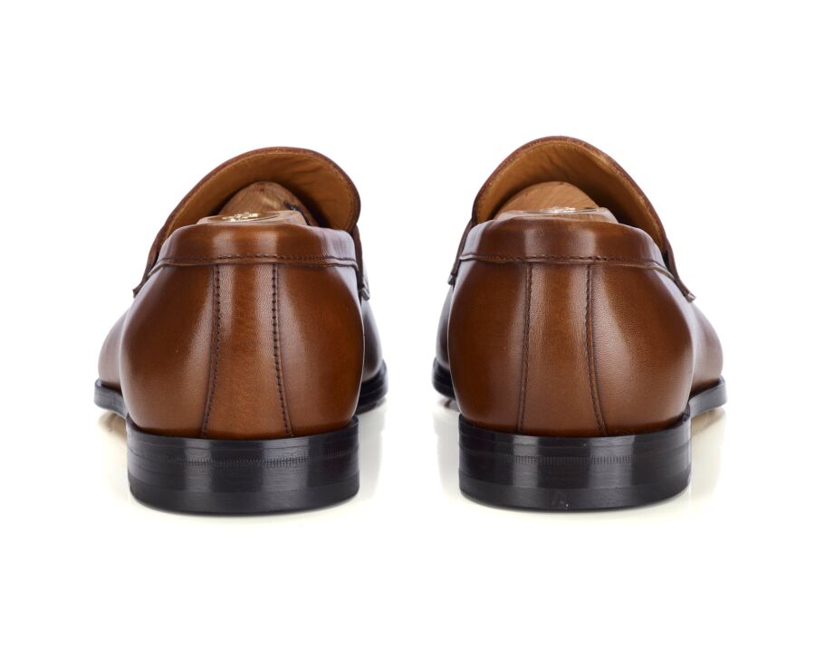 Mocasines de hombre en piel de becerro cognac con pátina - CANNERO