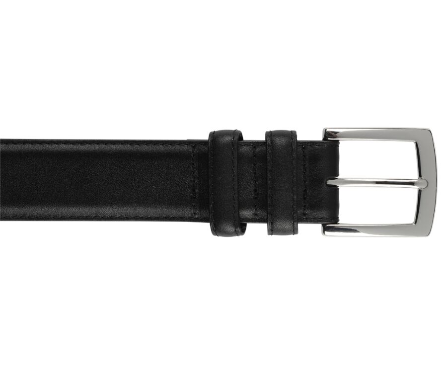 Cinturón de lujo para hombre Negro - WESTGATE SILVER