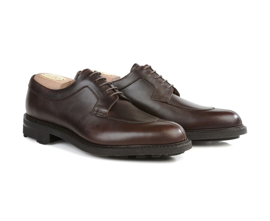 Derby para hombre Chocolate con suela de caucho - KENT GOMME COUNTRY