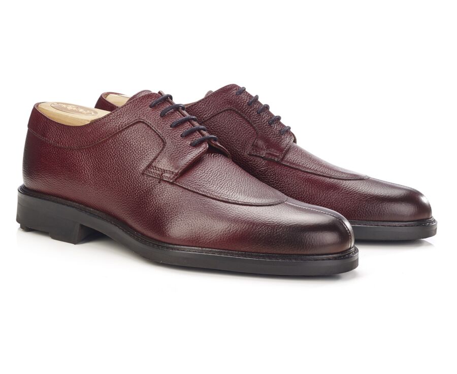 Zapatos Derby para hombre Burdeos Texturizado - Suela de caucho - KENT GOMME COUNTRY