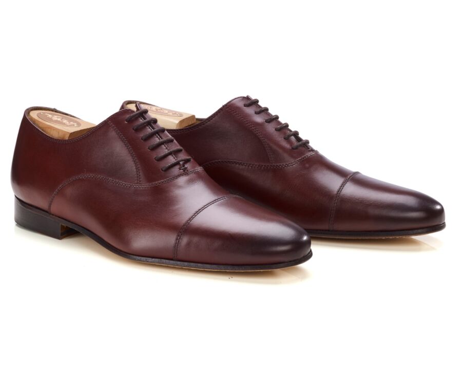 Zapato Oxford Burdeos Brillante - Suela de piel  - LENNOX