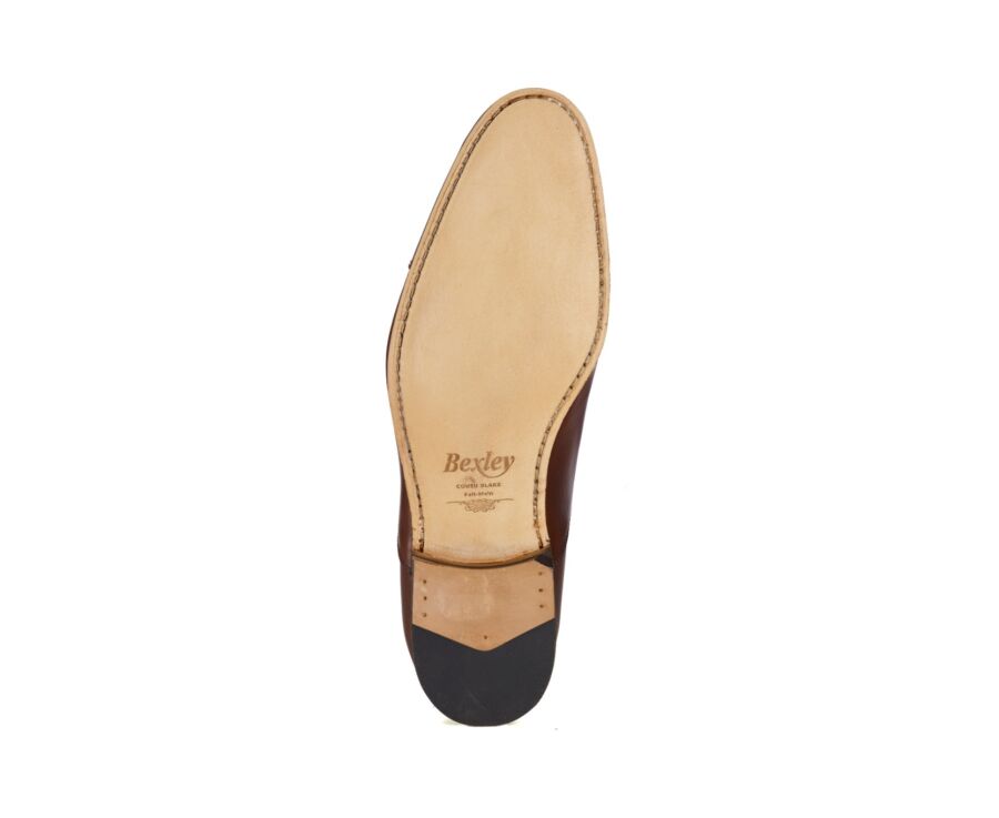 Zapato Oxford Burdeos Brillante - Suela de piel  - LENNOX