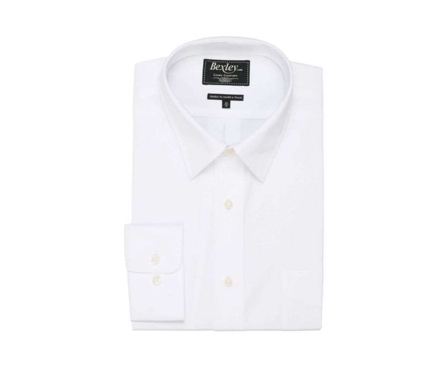 Camisa de algodón blanca - Bolsillo en el pecho - ALBERT