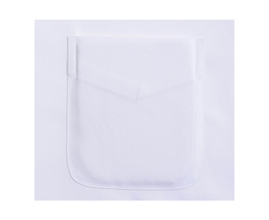 Camisa de algodón blanca - Bolsillo en el pecho - ALBERT