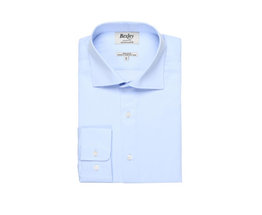 Camisa de algodón azul claro - GIORGIO