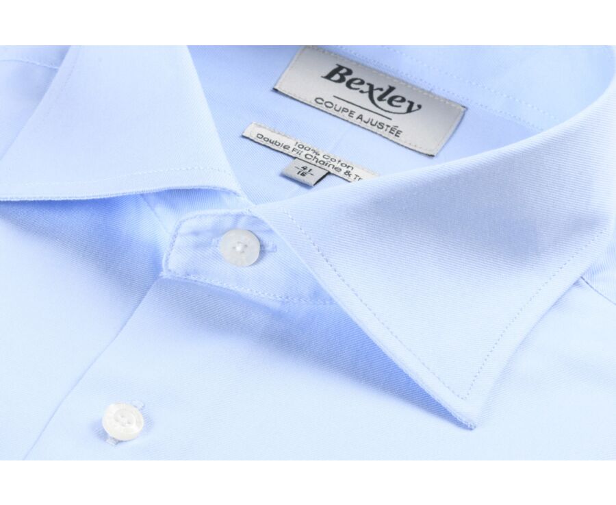 Camisa de algodón azul claro - GIORGIO
