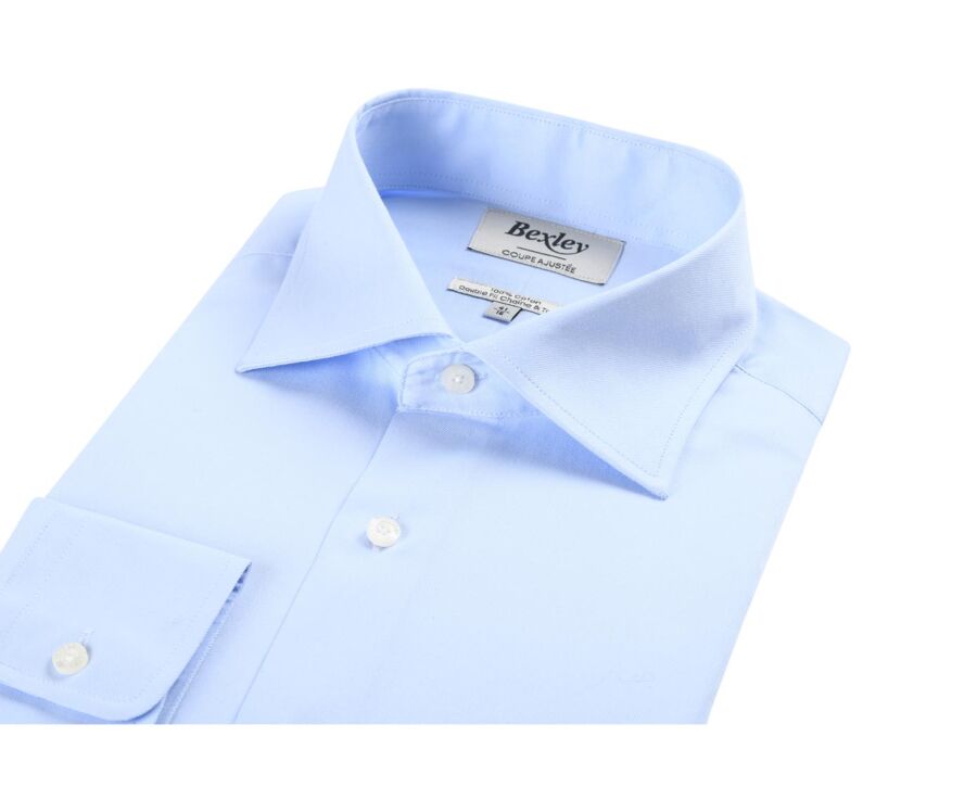 Camisa de algodón azul claro - GIORGIO