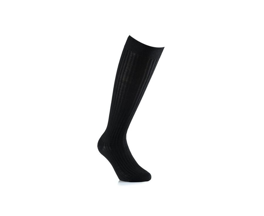 Calcetines altos Hilo de Escocia para hombre Negro