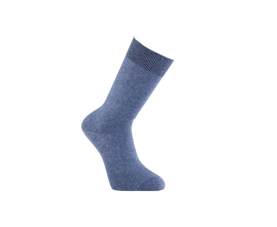 Calcetines de algodón gruesos para hombre Azul oscuro moteado - CHAUSSETTES ÉPAISSES COTON